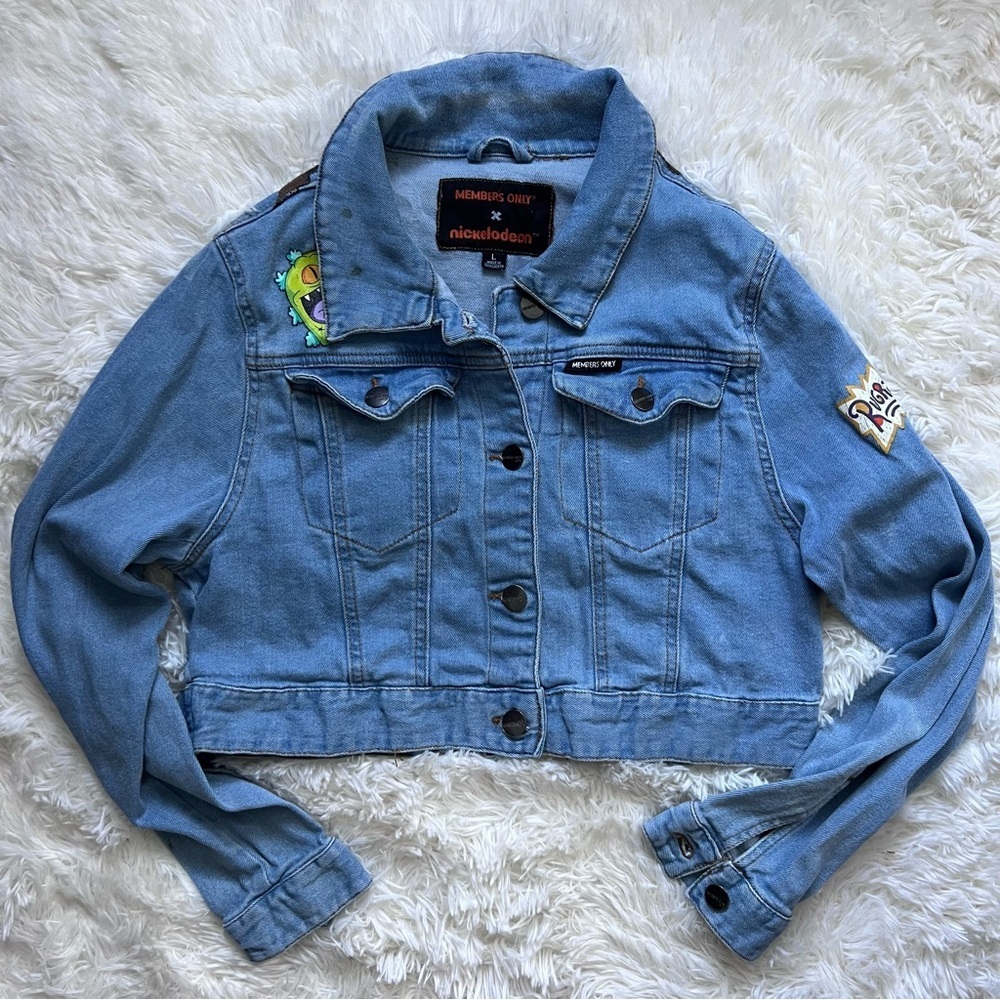 Members Only x Nickelodeon Rugrats Denim Cropped Jacket